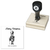 Kerstman Notenkraker Prettig Kerstfeest Rubberstempel (Gestempeld)