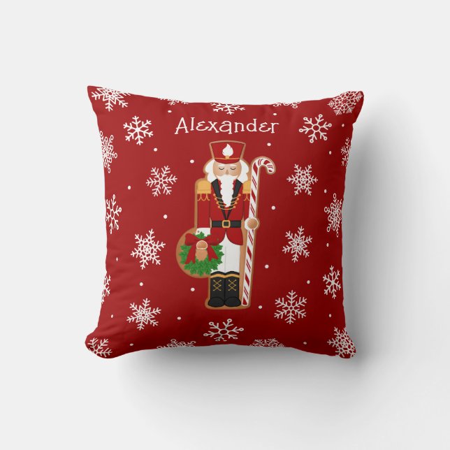 Kerstman Notenkraker Soldaat Kussen (Voorkant)