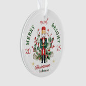 Kerstman Notenkraker Soldaat Merry & Bright Ornament (voorkant)