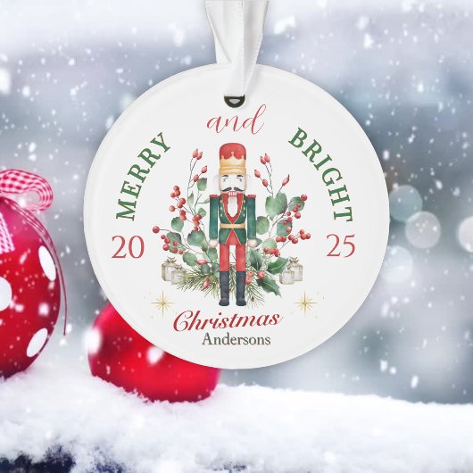 Kerstman Notenkraker Soldaat Merry & Bright Ornament