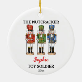 Kerstman Notenkraker Soldaat Naam Kerstmis Keramisch Ornament