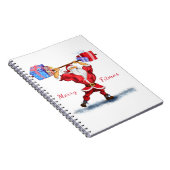 Kerstman Notitieboek Bodybuilder Santa met cadeaus (Rechterzijde)
