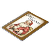 Kerstman Notitieboek met Prettig Kerstfeest (Linkerzijde)