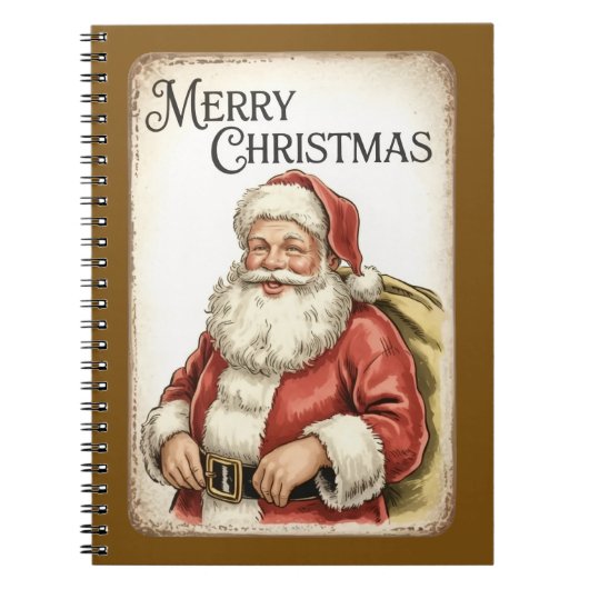 Kerstman Notitieboek met Prettig Kerstfeest (Voorkant)