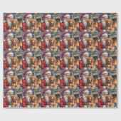 Kerstman Nova Scotia Duck Tolling Retriever Cadeaupapier (Vlak)