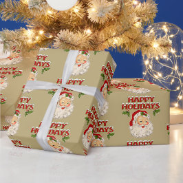 Kerstman Nr 2 Prettige Feestdagen Cadeaupapier