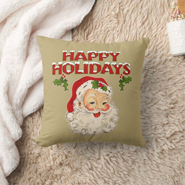 Kerstman Nr 2 Prettige Feestdagen Kussen (Deken)