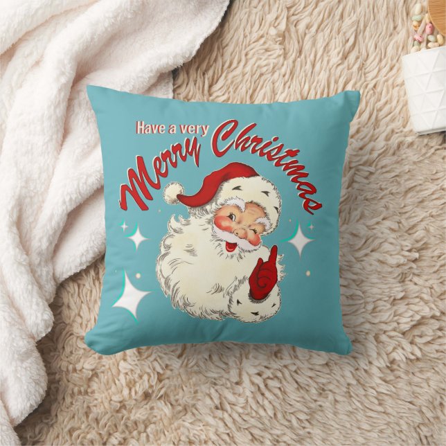 Kerstman Nr 4 Prettig Kerstfeest Kussen (Deken)