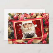 Kerstman of UW FOTO aangepaste kerstkaart Feestdagenkaart (Voorkant / Achterkant)