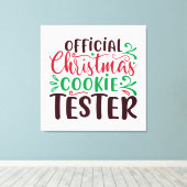 Kerstman, officiële kooktester canvas afdruk (Insitu (Houten vloer))