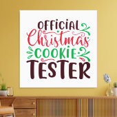 Kerstman, officiële kooktester canvas afdruk (Insitu (Woonkamer))