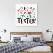 Kerstman, officiële kooktester canvas afdruk (Insitu (Slaapkamer))