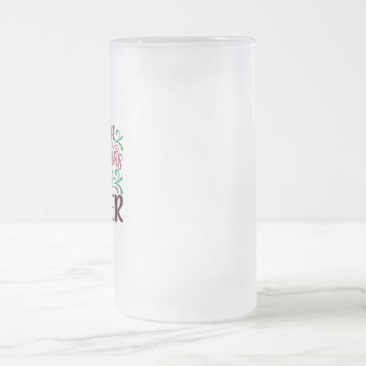 Kerstman, officiële kooktester matglas bierpul (Center)