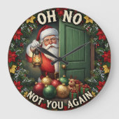 Kerstman Oh Nee Niet Wederom Grote Klok (Voorkant)