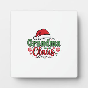 Kerstman Oma Claus Hoed Fotoplaat