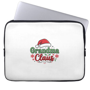 Kerstman Oma Claus Hoed Laptop Sleeve