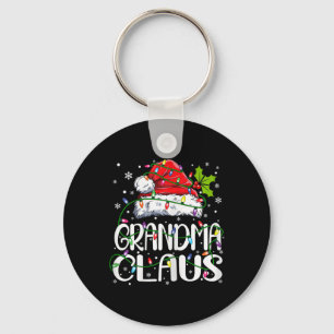 Kerstman Oma Kerstverlichting Pyjama Familie Match Sleutelhanger