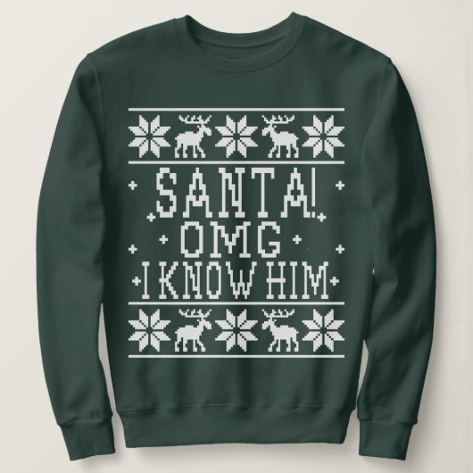 Kerstman. OMG I ken Him - Elf Movie Quote - Ugly C Trui (Design voorkant)