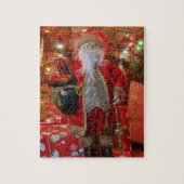 Kerstman onder een kerstboom legpuzzel (Verticaal)