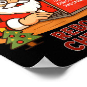 Kerstman Ondersteuning Herstart Humor Tech Compute Poster (Hoek)