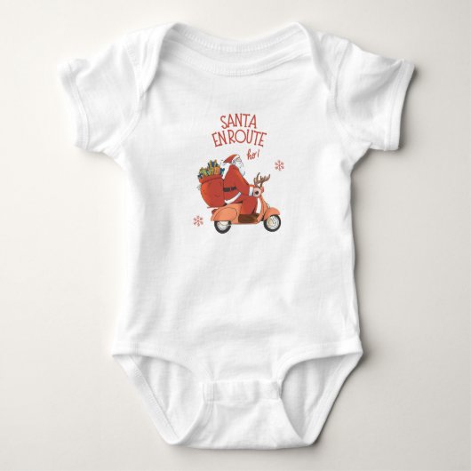 Kerstman onderweg  romper (Voorkant)