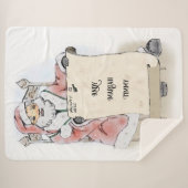 Kerstman Ondeugend Leuke Lijst Deken (Voorkant (horizontaal))
