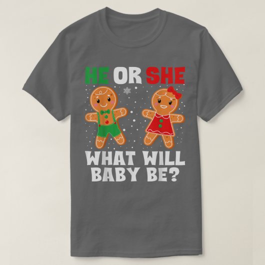 kerstman onthult ontbijtkoek t-shirt (Design voorkant)
