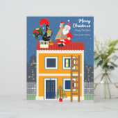 Kerstman ontmoet de Portugese Haan (Staand voorkant)