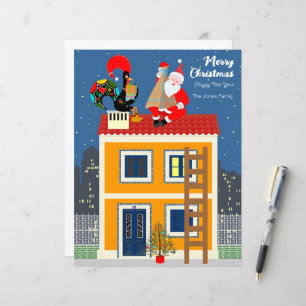 Kerstman ontmoet de Portugese Haan