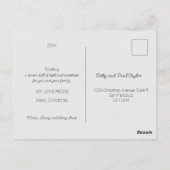 Kerstman ontmoet de Portugese Haan Briefkaart (Achterkant)