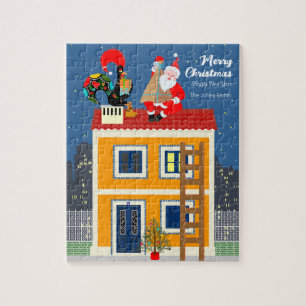 Kerstman ontmoet de Portugese Haan Legpuzzel