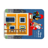 Kerstman ontmoet de Portugese Haan Magneet (Horizontaal)