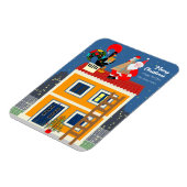 Kerstman ontmoet de Portugese Haan Magneet (Linkerzijde)