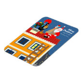 Kerstman ontmoet de Portugese Haan Magneet (Linkerzijde)