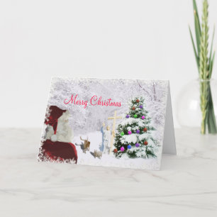 Kerstman ontmoet Jezus Feestdagen Kaart