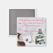 Kerstman ontmoet Jezus Magneet (Voorkant / Achterkant)