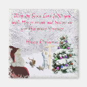 Kerstman ontmoet Jezus Magneet (Voorkant)