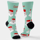 Kerstman Ontwerp Kerstmis Sokken (Gebogen)