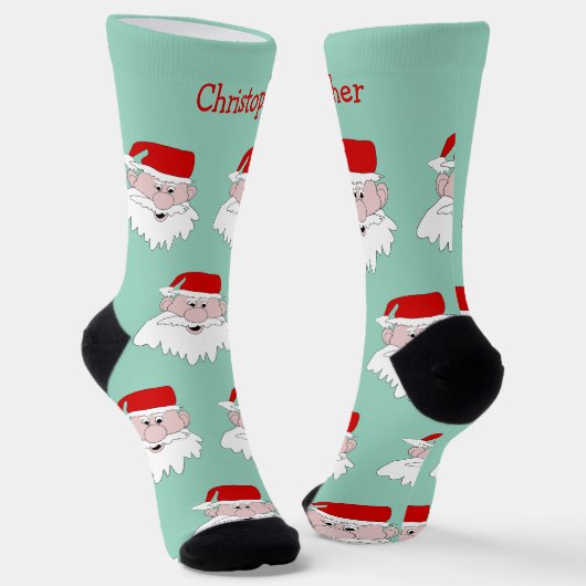 Kerstman Ontwerp Kerstmis Sokken (Gebogen)