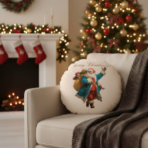Kerstman-ontwerp met naam op vintage Kerstmis-trui