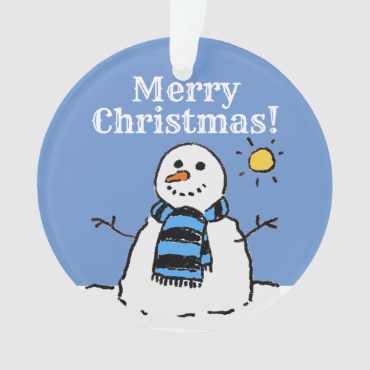 Kerstman-ontwerp met Prettig Kerstfeest Ornament (voorkant)
