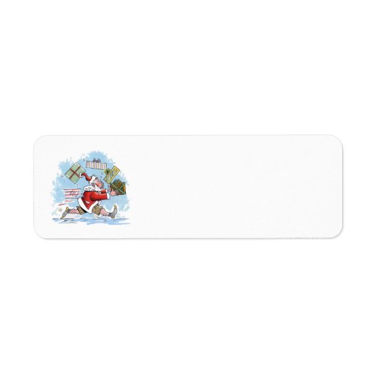Kerstman Onvoorbereid retouradreslabels Etiket (Voorkant)
