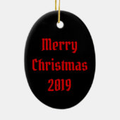 Kerstman Oom Sam Keramisch Ornament (Achterkant)