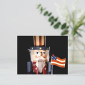 Kerstman Oom Sam Notenkraker Briefkaart (Staand voorkant)