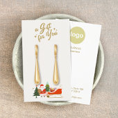 Kerstman Oorbel Logo Display Kaart