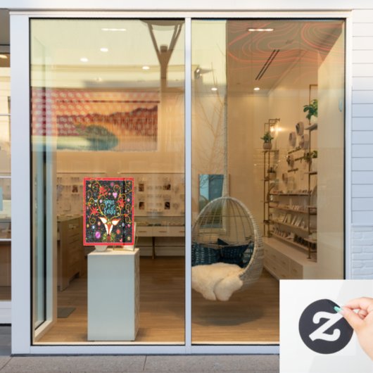 Kerstman op aarde herten! “Inspirivity” Raamsticke Raamsticker (Winkelraam)