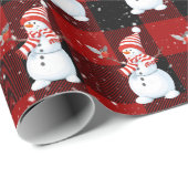 kerstman op Buffalo-bord Cadeaupapier (Rol Hoek)