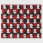 Kerstman op Buffalo Play Cadeaupapier (Vlak)