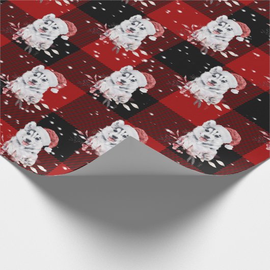 Kerstman op Buffalo Play Cadeaupapier (Hoek)