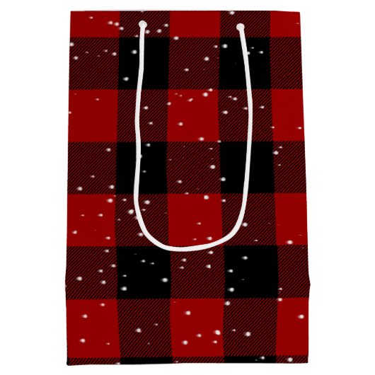 Kerstman op Buffalo Play Medium Cadeauzakje (Achterkant)